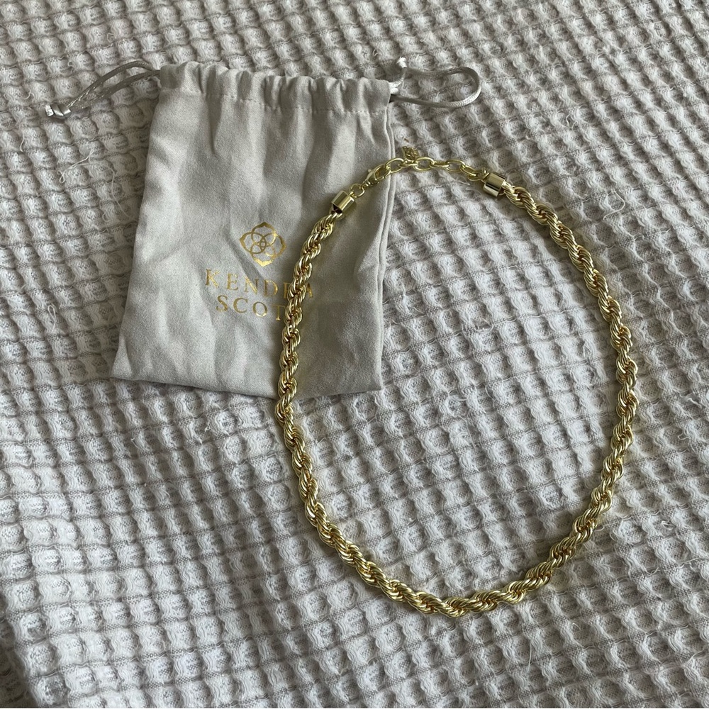 Kendra Scott Gold Twisted Chain Necklace